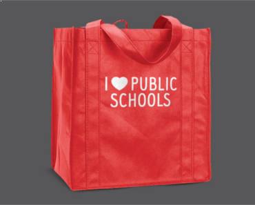 FREE I Love Public Schools Tote Bag