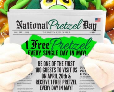 FREE Pretzel on National Pretzel Day