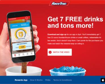 7 FREE 32 oz Drinks at RaceTrac Stores