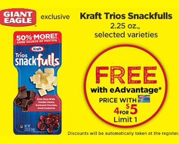 FREE Kraft Trios Snackfulls