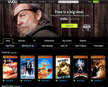 FREE Movies & TV Shows with VUDU Movies On Us