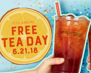 FREE Iced Tea at McAlisters Deli