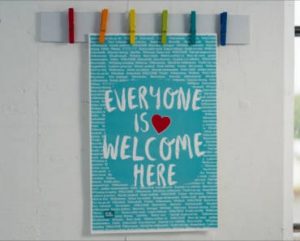 FREE Everyone is Welcome Here Poster for Teachers