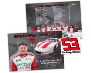 FREE Zachary Tinkle Racing Hero Cards & Decals