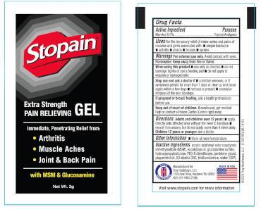 FREE Sample of Stopain Pain Relieving Gel